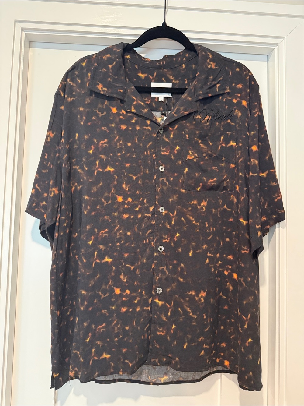 NWT Rhude XL tortoiseshell print shirt
